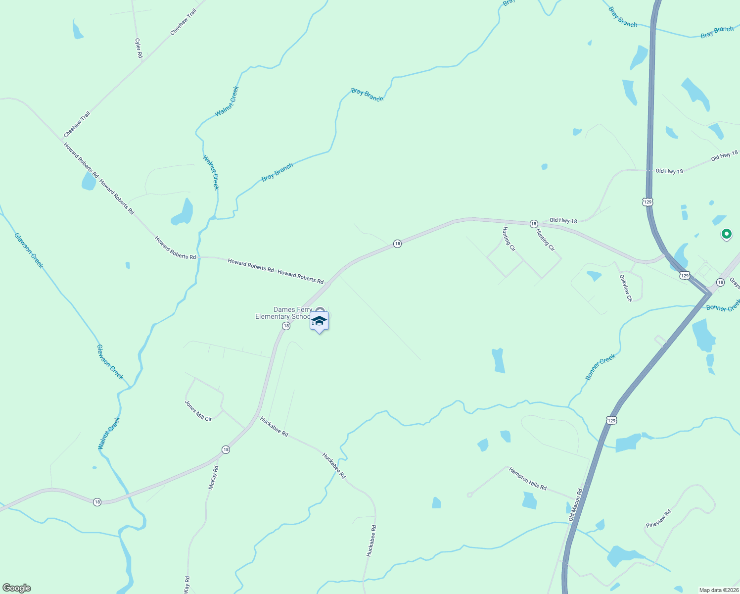 map of restaurants, bars, coffee shops, grocery stores, and more near 3327 Trotters Ridge Trail in Gray
