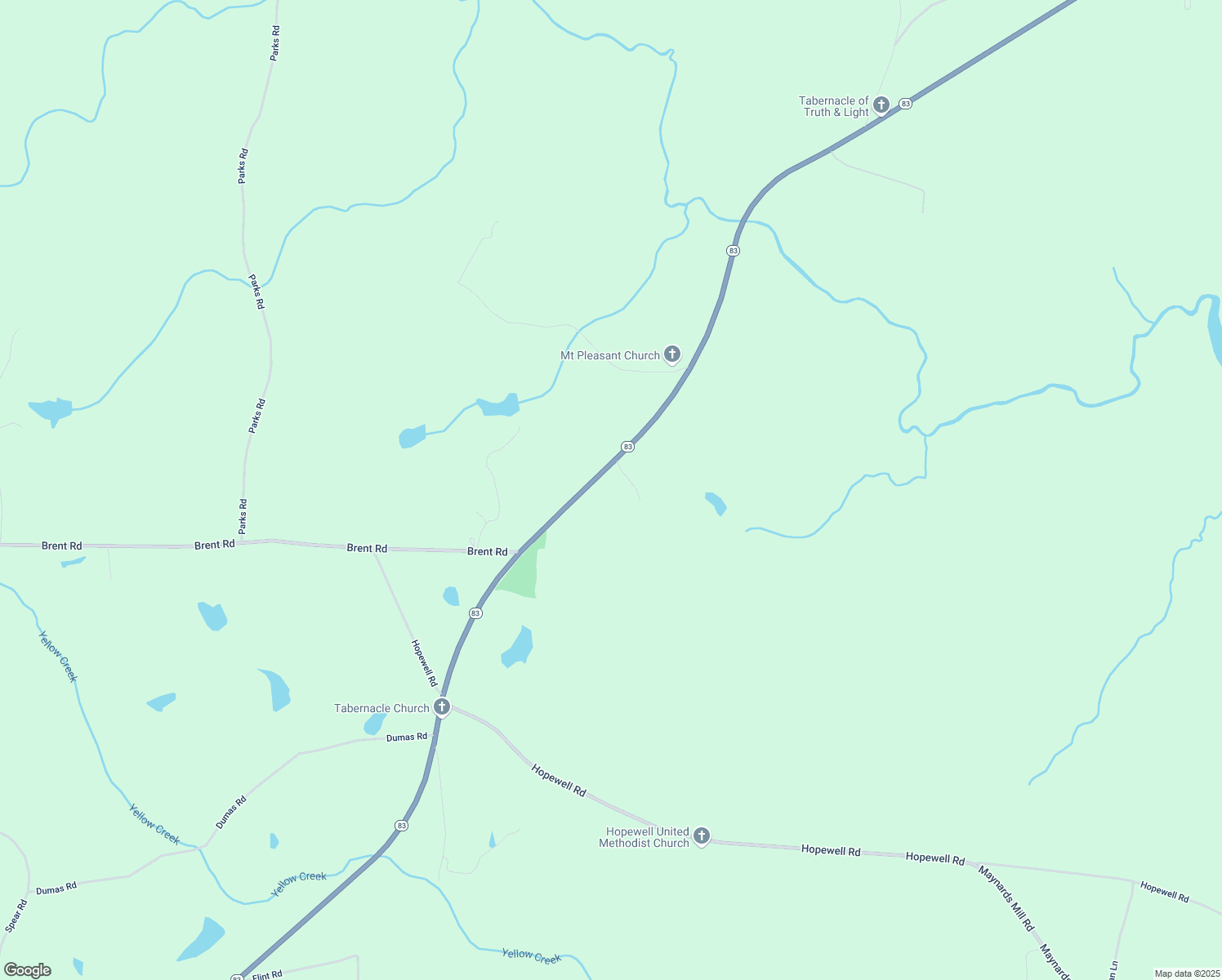 map of restaurants, bars, coffee shops, grocery stores, and more near 2524 Georgia 83 in Forsyth