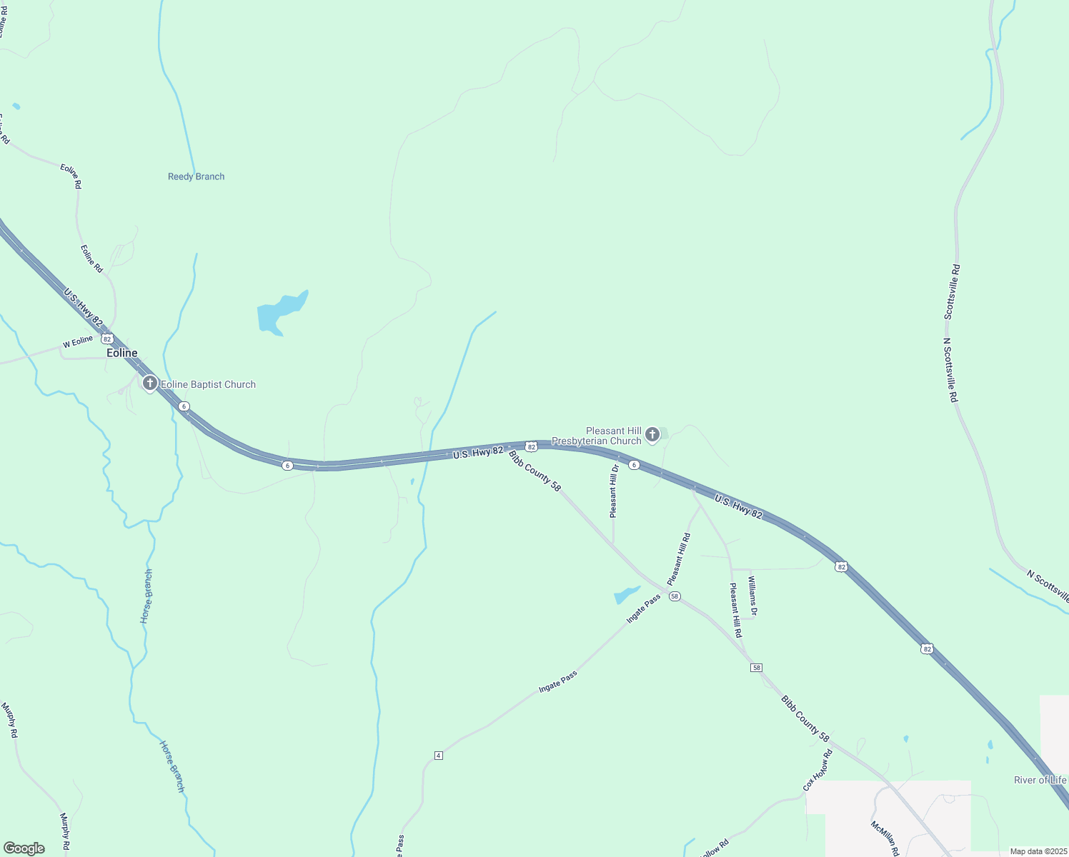 map of restaurants, bars, coffee shops, grocery stores, and more near 2583 U.S. 82 in Centreville