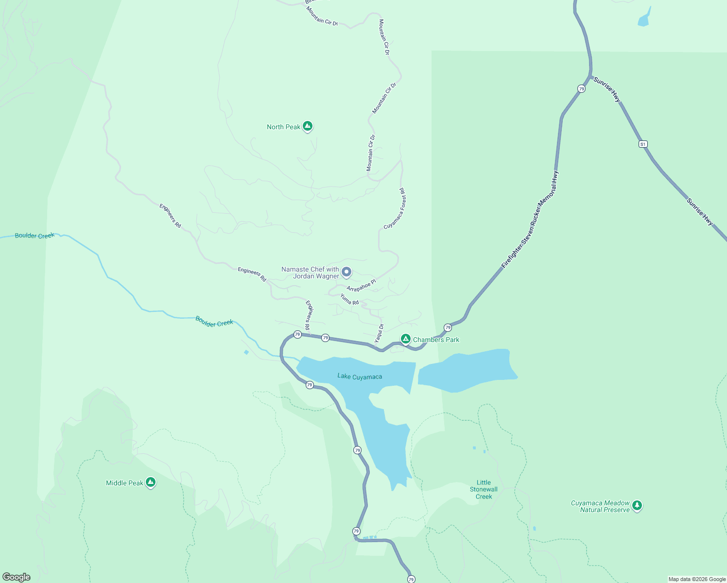 map of restaurants, bars, coffee shops, grocery stores, and more near 34711 Pueblo Drive in Julian
