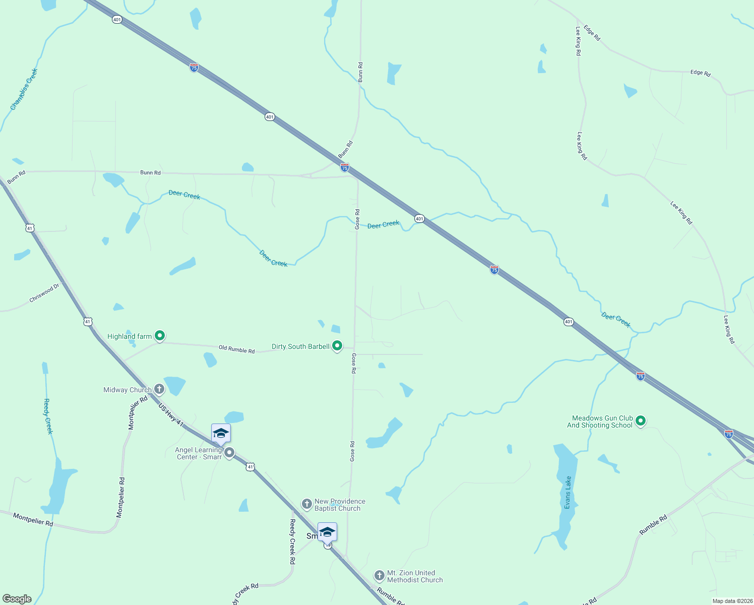 map of restaurants, bars, coffee shops, grocery stores, and more near 437 Music Row in Forsyth