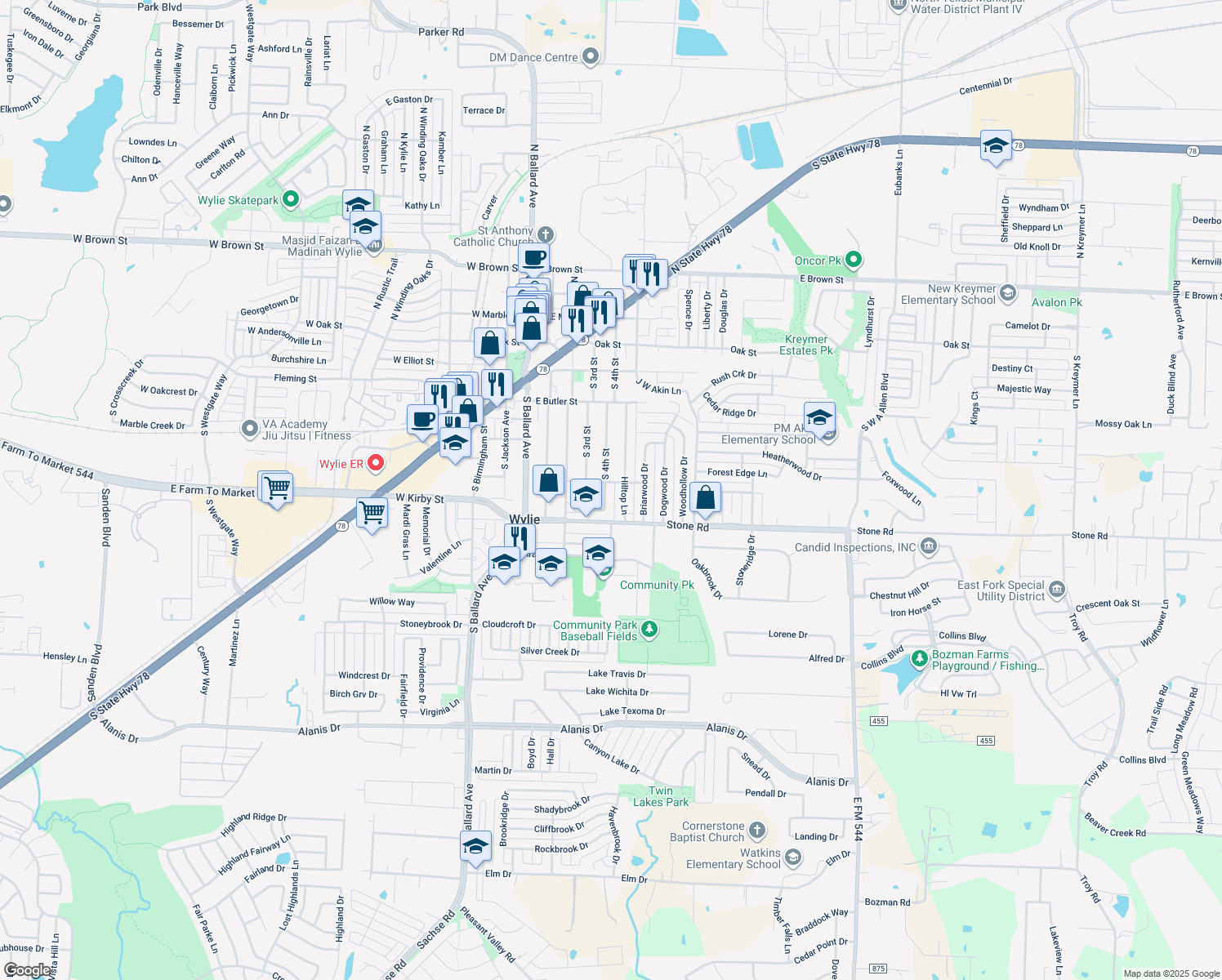 405 South 4th Street, Wylie TX Walk Score