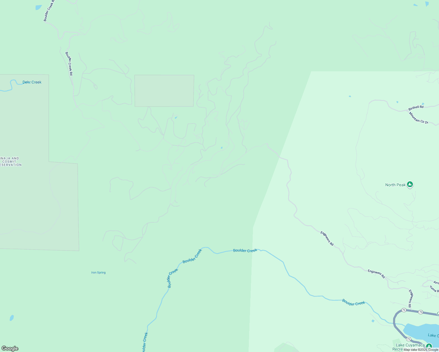 map of restaurants, bars, coffee shops, grocery stores, and more near Engineers Road in San Diego County