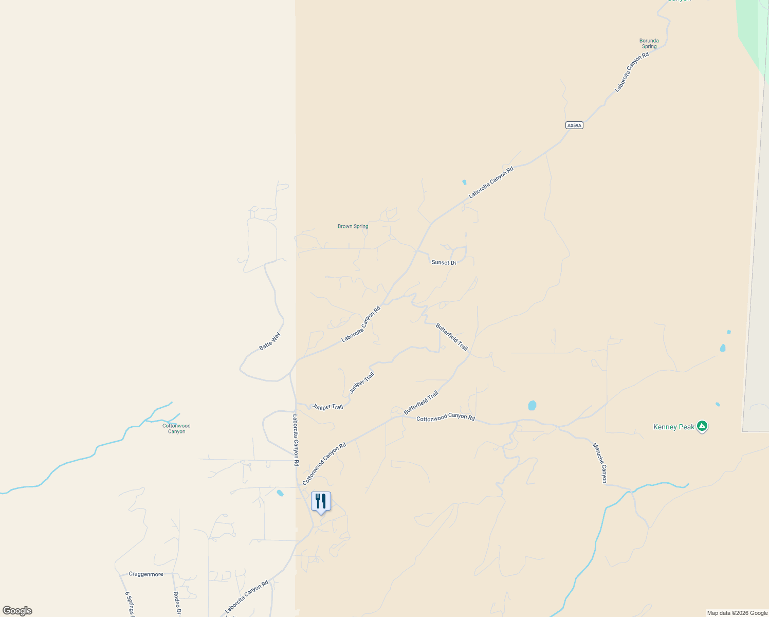 map of restaurants, bars, coffee shops, grocery stores, and more near 658 Laborcita Canyon Road in La Luz