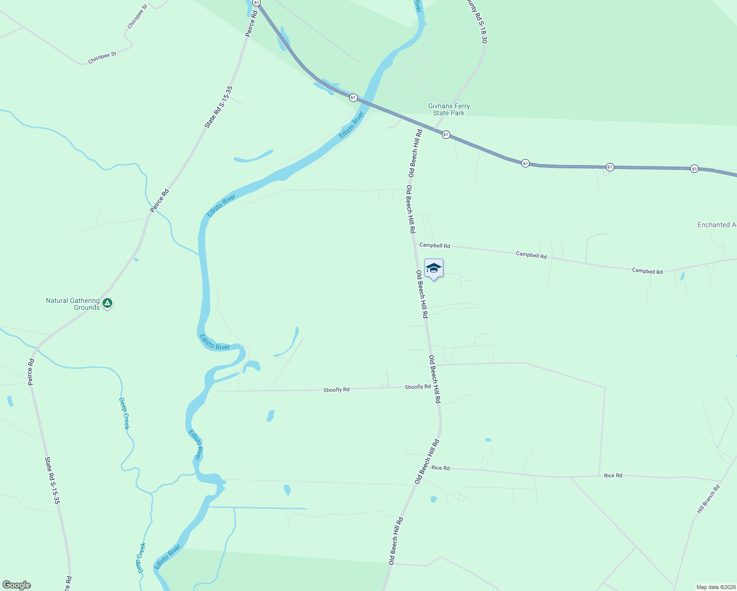 map of restaurants, bars, coffee shops, grocery stores, and more near 2143 Old Beech Hill Road in Ridgeville