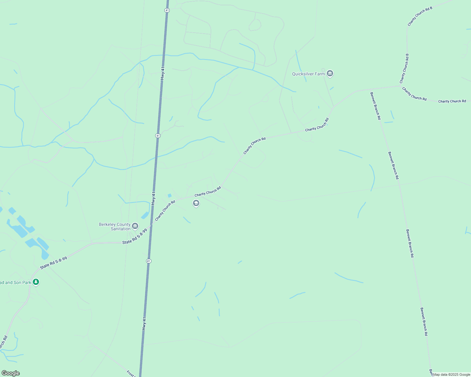 map of restaurants, bars, coffee shops, grocery stores, and more near 524 Crescent Oak Lane in Huger
