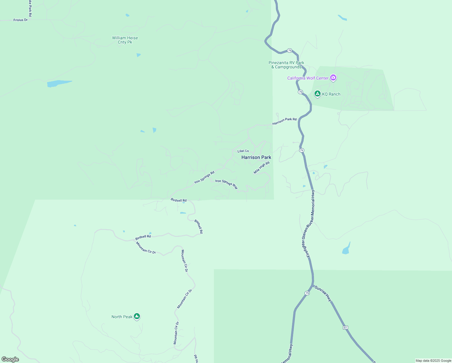 map of restaurants, bars, coffee shops, grocery stores, and more near 2 Iron Springs Place in Julian