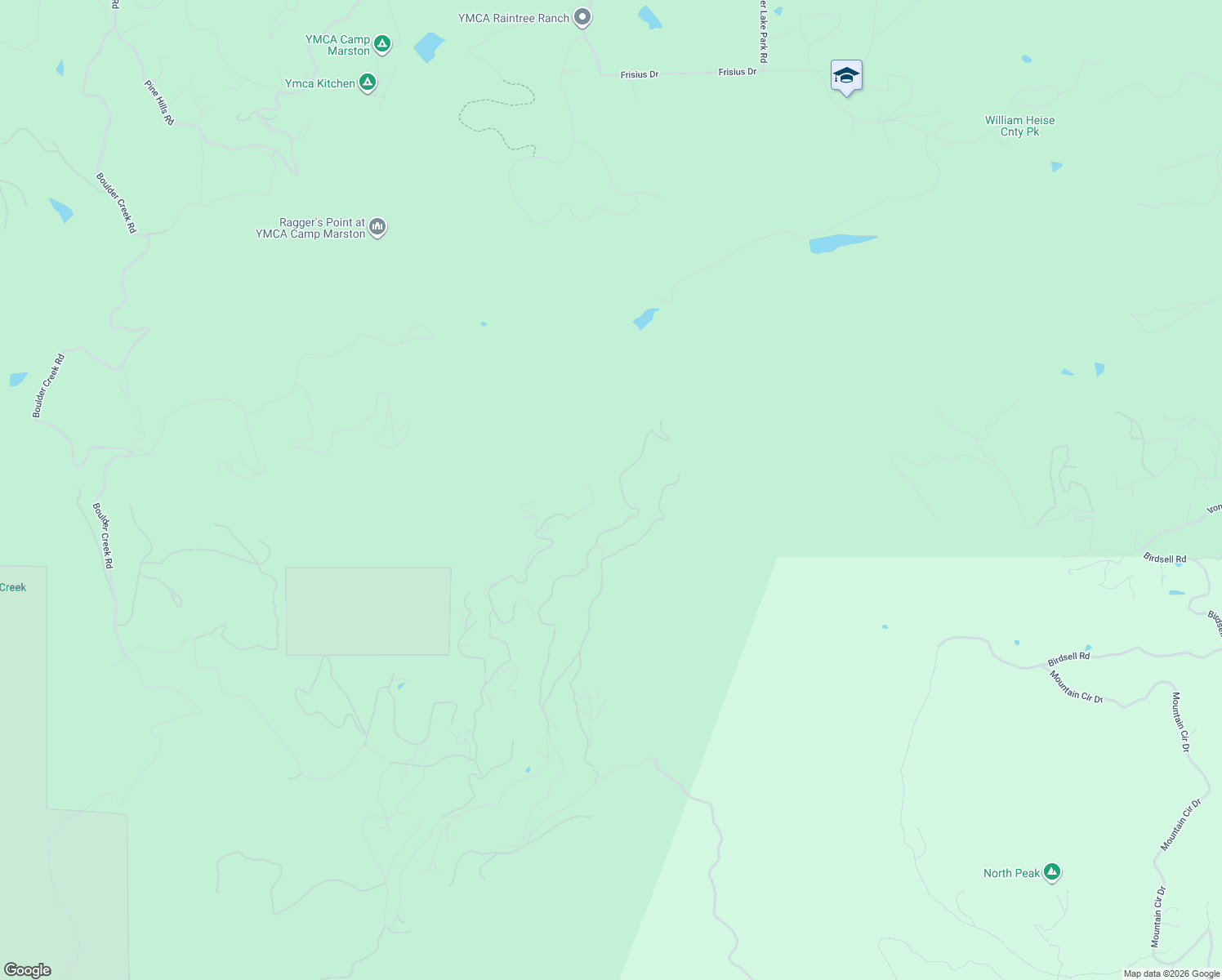 map of restaurants, bars, coffee shops, grocery stores, and more near 5253 Acorn Patch Road in Julian