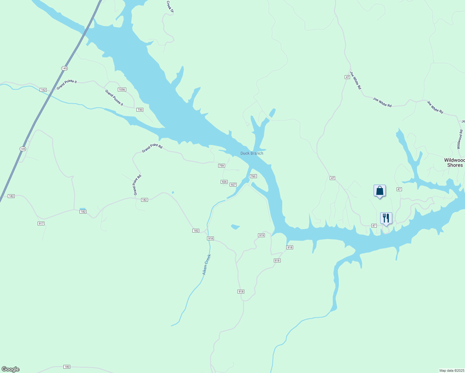 map of restaurants, bars, coffee shops, grocery stores, and more near 927 County Road 926 in Clanton