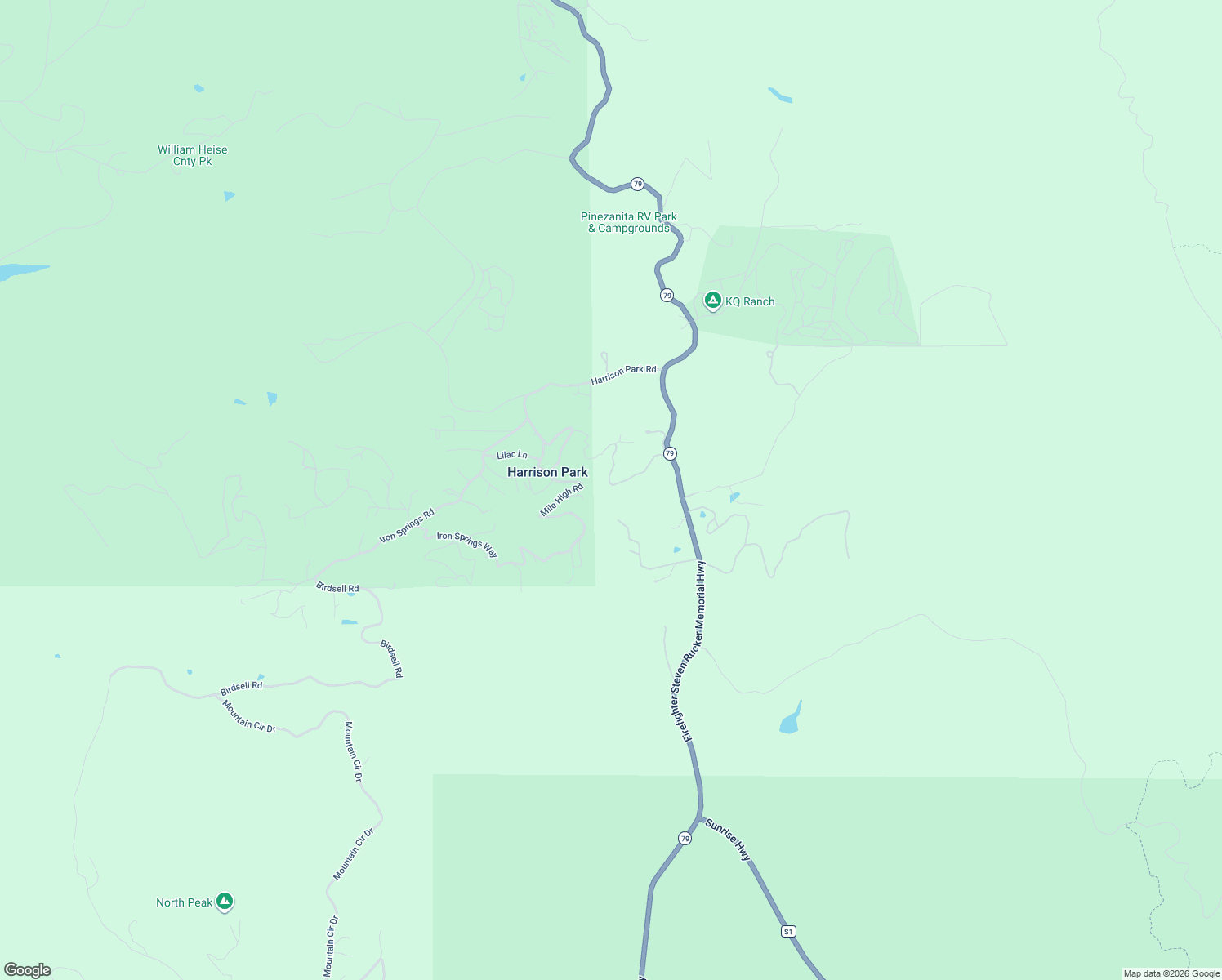 map of restaurants, bars, coffee shops, grocery stores, and more near 17807 Oak Lake Lane in Julian