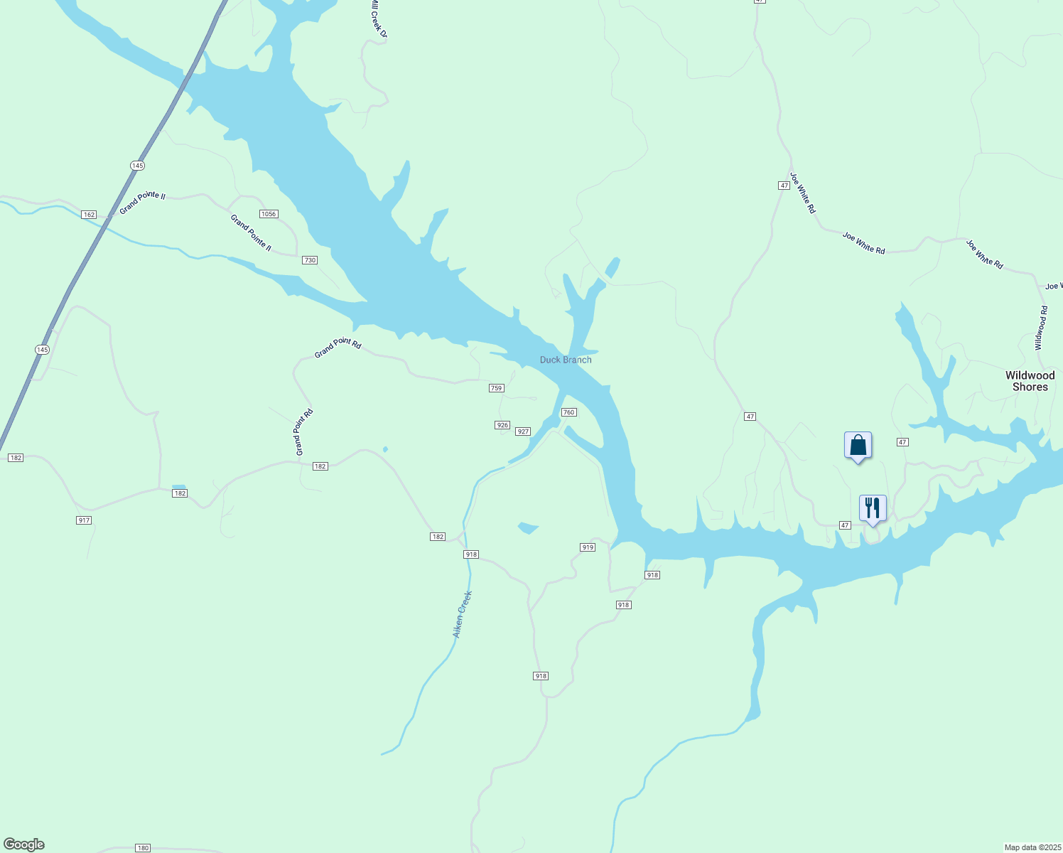 map of restaurants, bars, coffee shops, grocery stores, and more near 927 County Road 926 in Clanton