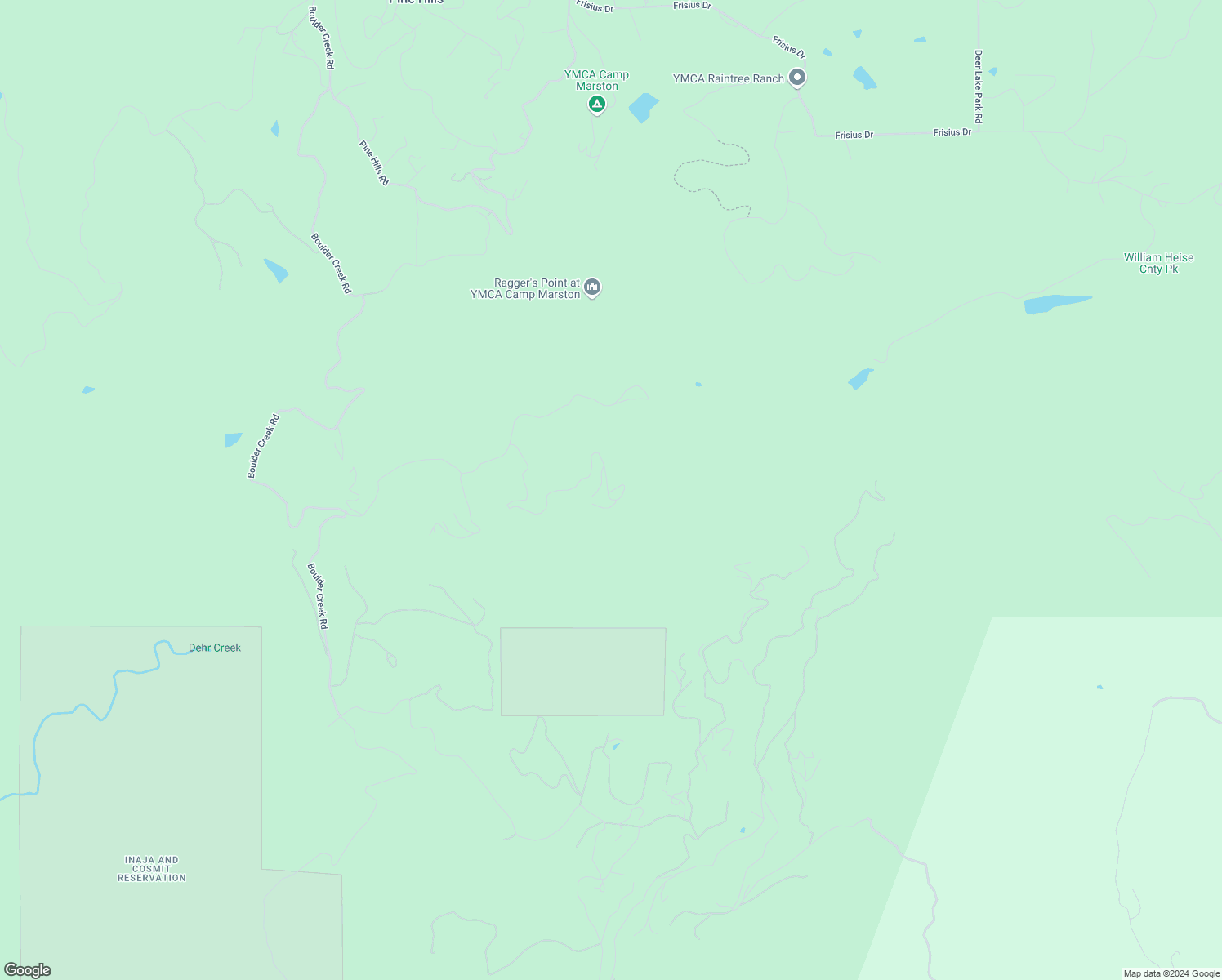 map of restaurants, bars, coffee shops, grocery stores, and more near 5755 Boulder Creek Road in Julian