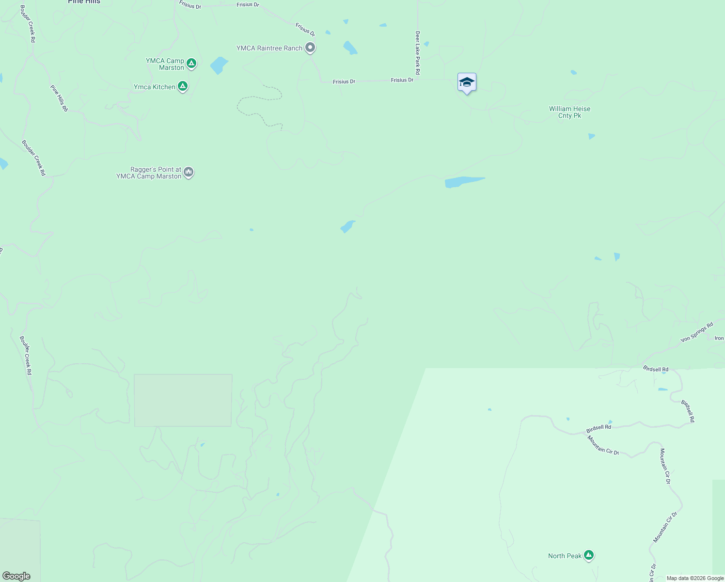 map of restaurants, bars, coffee shops, grocery stores, and more near 5058 Acorn Patch Road in Julian