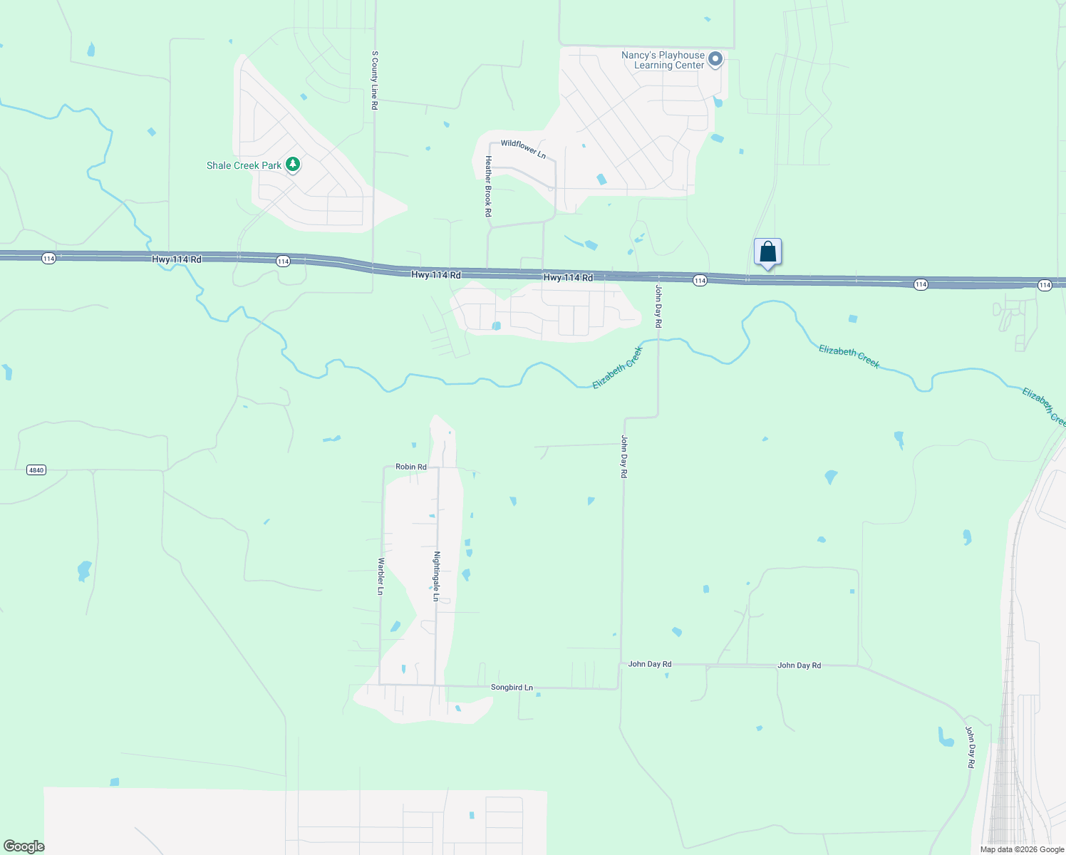 map of restaurants, bars, coffee shops, grocery stores, and more near 13340 John Day Rd in Haslet