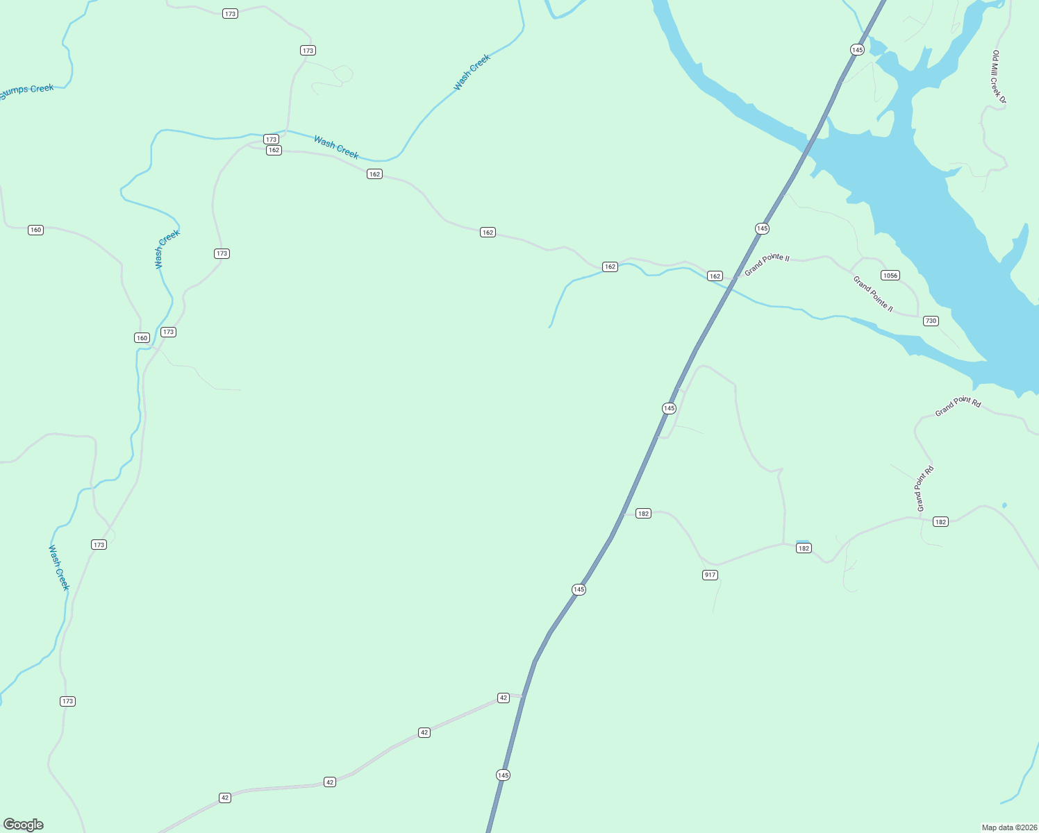 map of restaurants, bars, coffee shops, grocery stores, and more near 14111-14447 Alabama 145 in Clanton