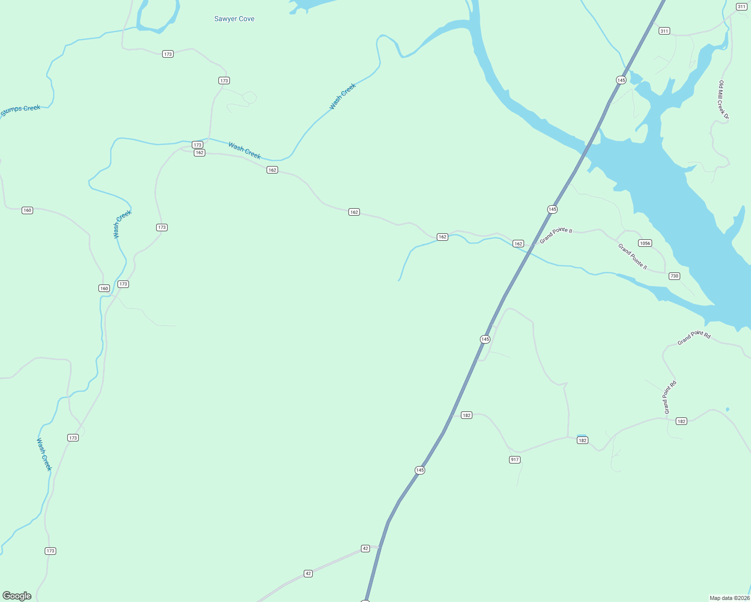 map of restaurants, bars, coffee shops, grocery stores, and more near County Road 162 in Jemison