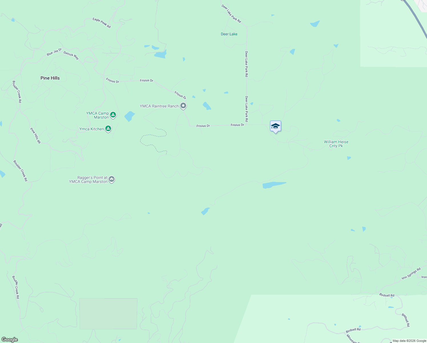map of restaurants, bars, coffee shops, grocery stores, and more near 2101 Coulter Lane in Julian