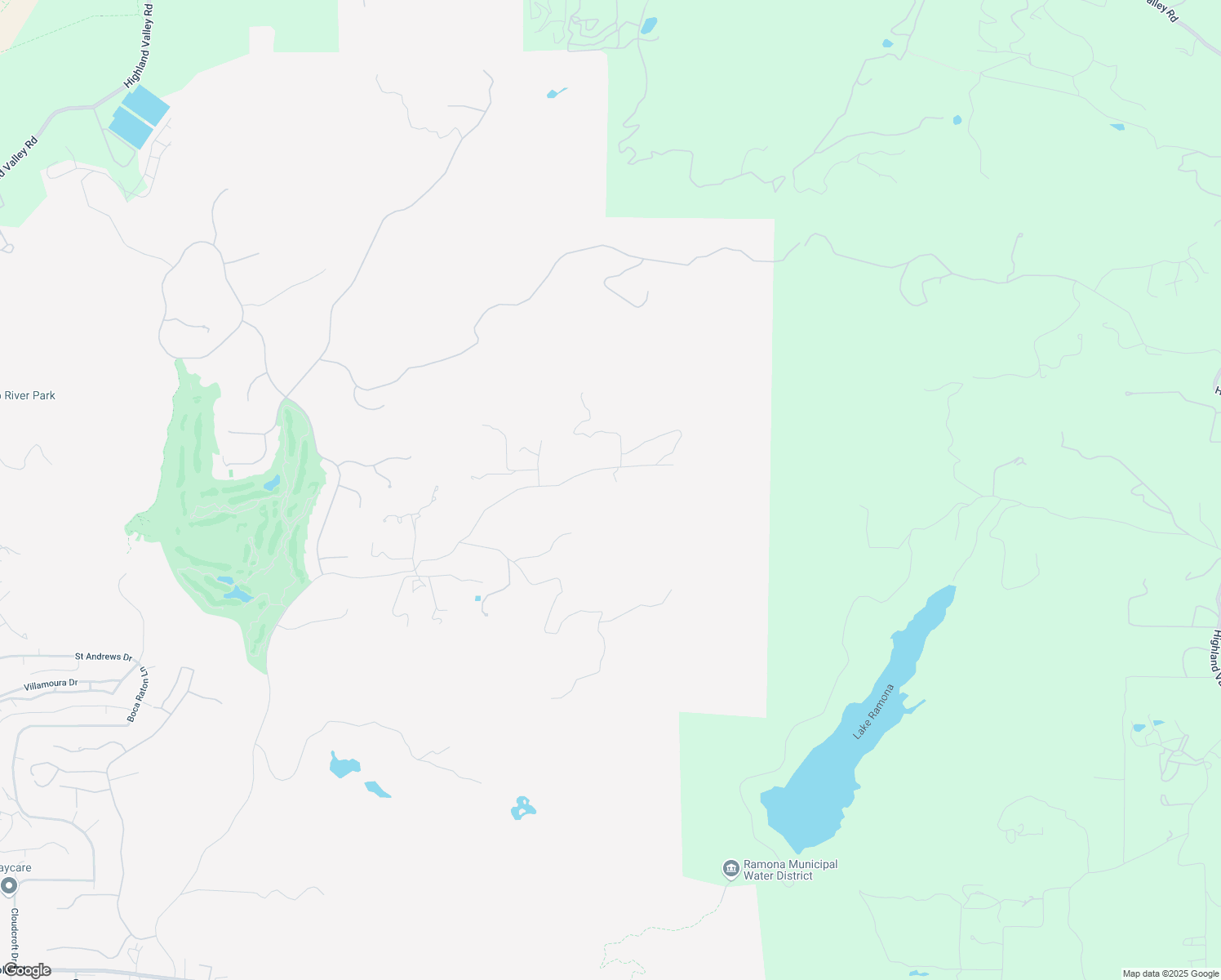 map of restaurants, bars, coffee shops, grocery stores, and more near 18585 Deer Valley Estates in Poway