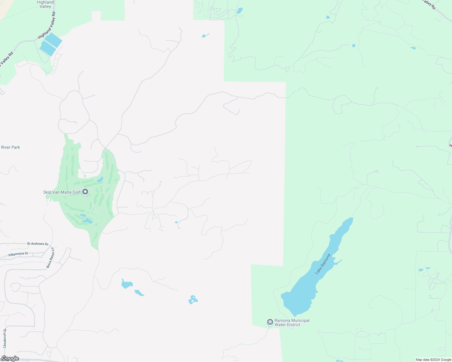 map of restaurants, bars, coffee shops, grocery stores, and more near 18585 Deer Valley Estates in Poway