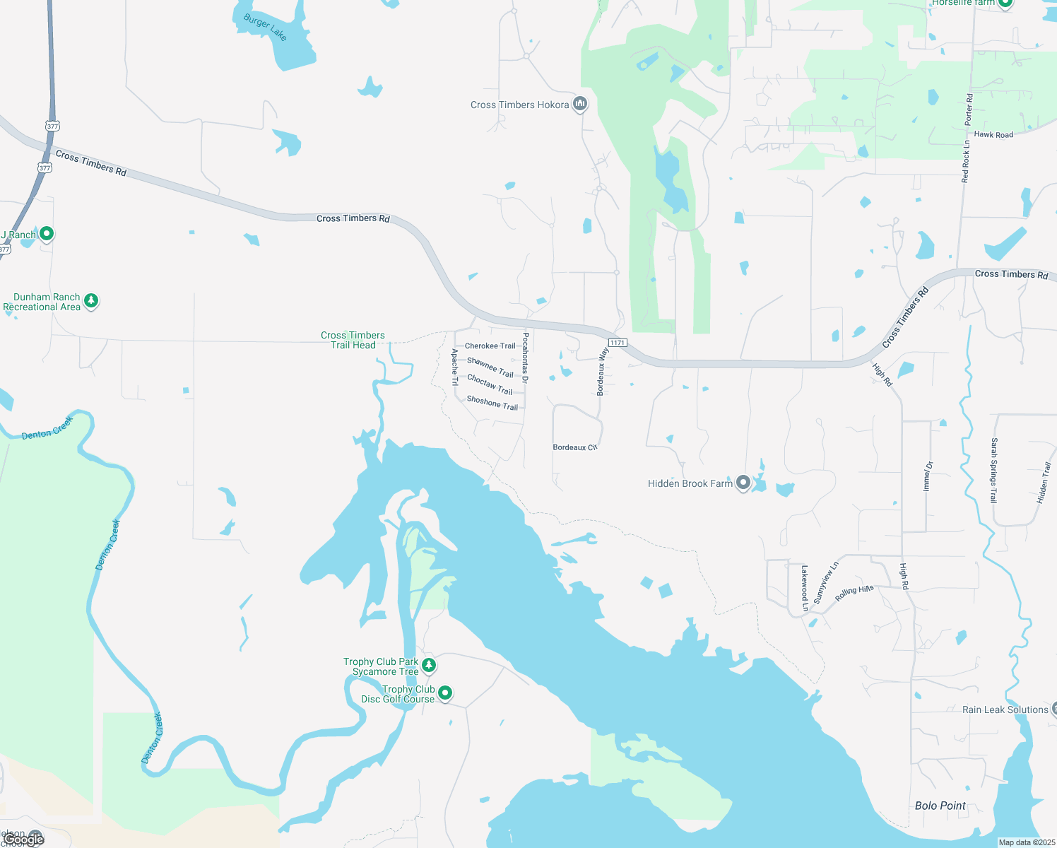 map of restaurants, bars, coffee shops, grocery stores, and more near 4008 Pocahontas in Flower Mound