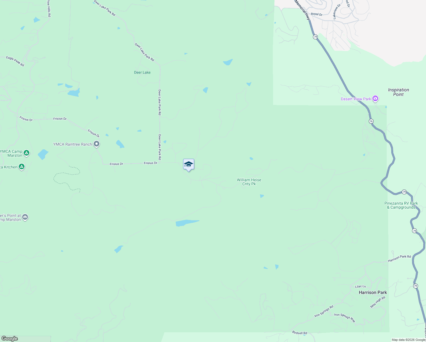 map of restaurants, bars, coffee shops, grocery stores, and more near 4851 Belvedere Drive in Julian