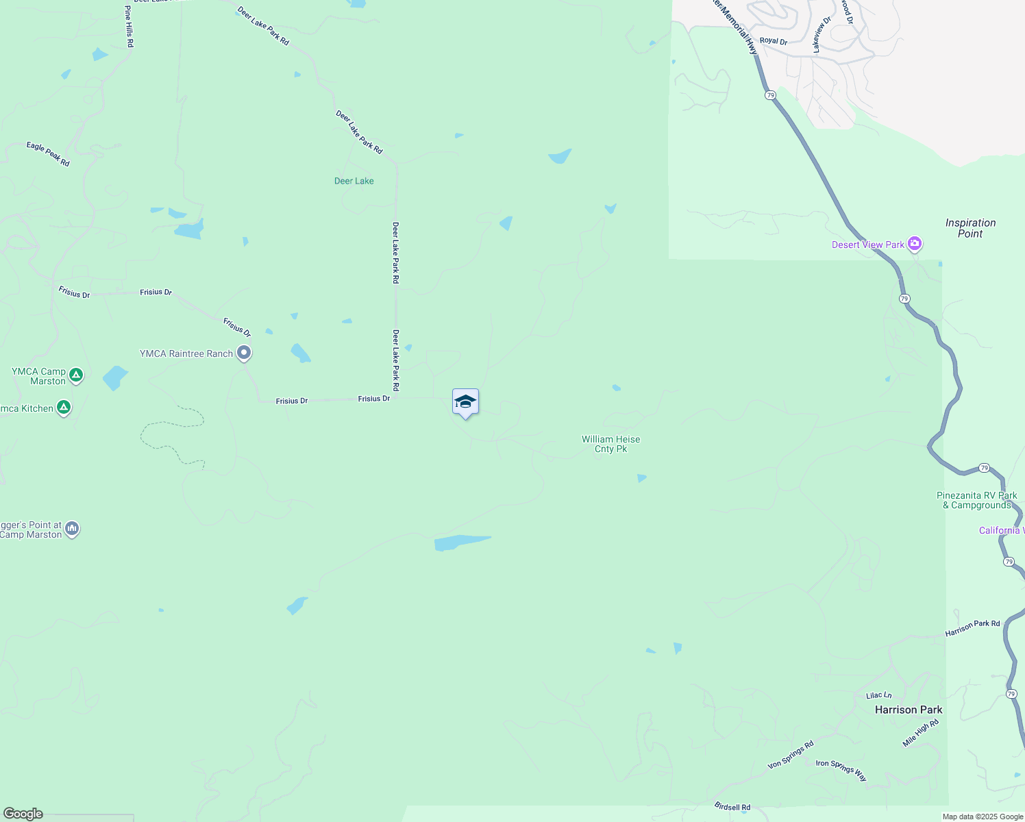 map of restaurants, bars, coffee shops, grocery stores, and more near 4846 Belvedere Drive in Julian