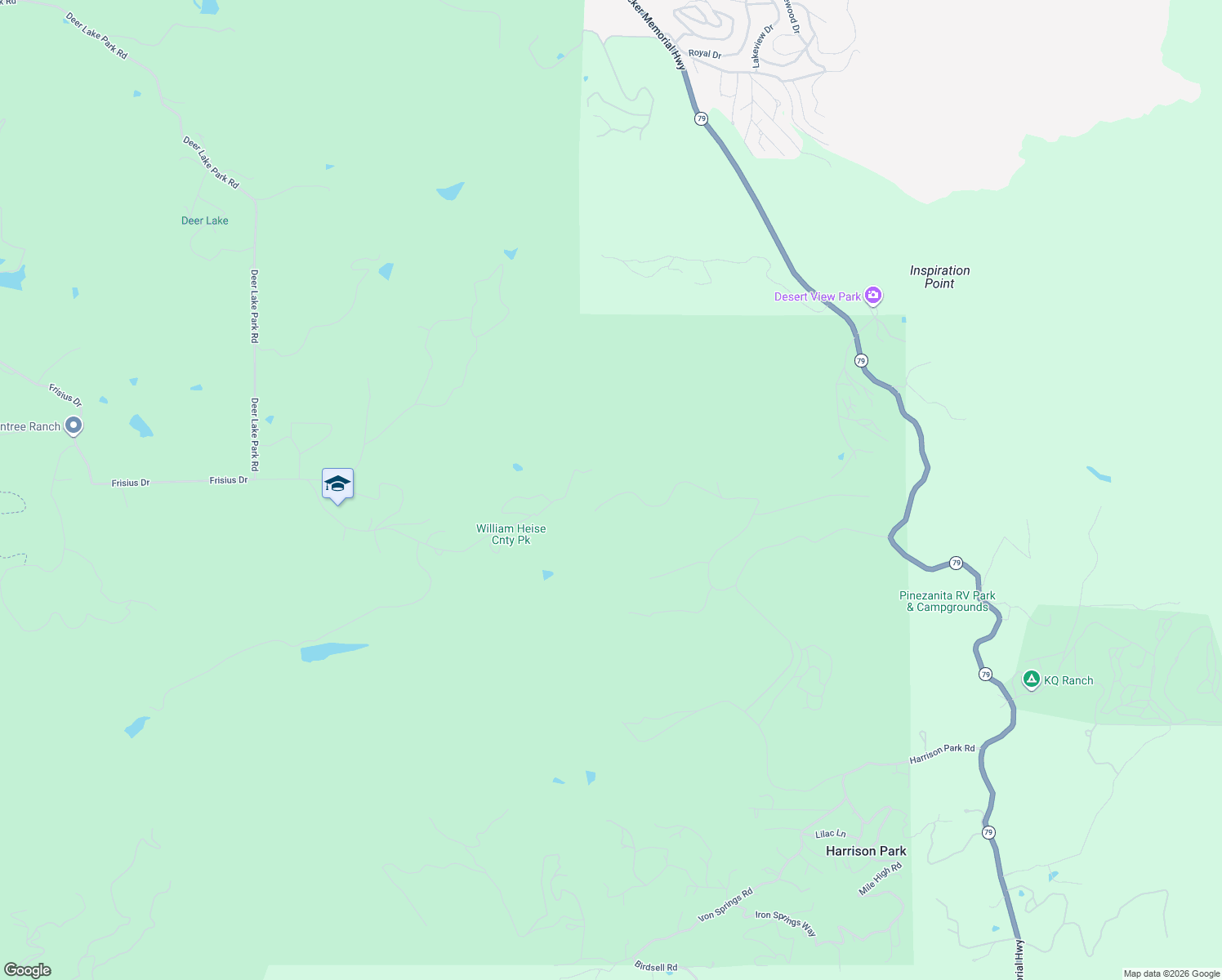 map of restaurants, bars, coffee shops, grocery stores, and more near 1068 West Incense Cedar Road in Julian