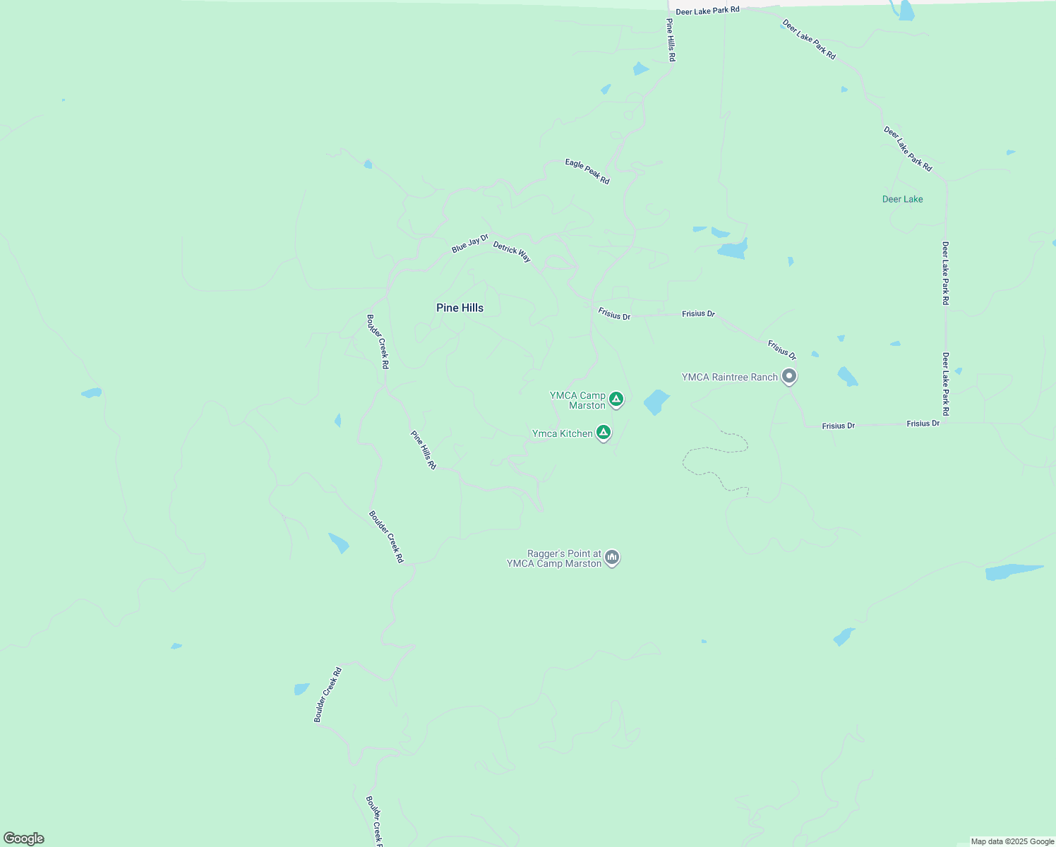 map of restaurants, bars, coffee shops, grocery stores, and more near 4728 Pine Ridge Avenue in Julian