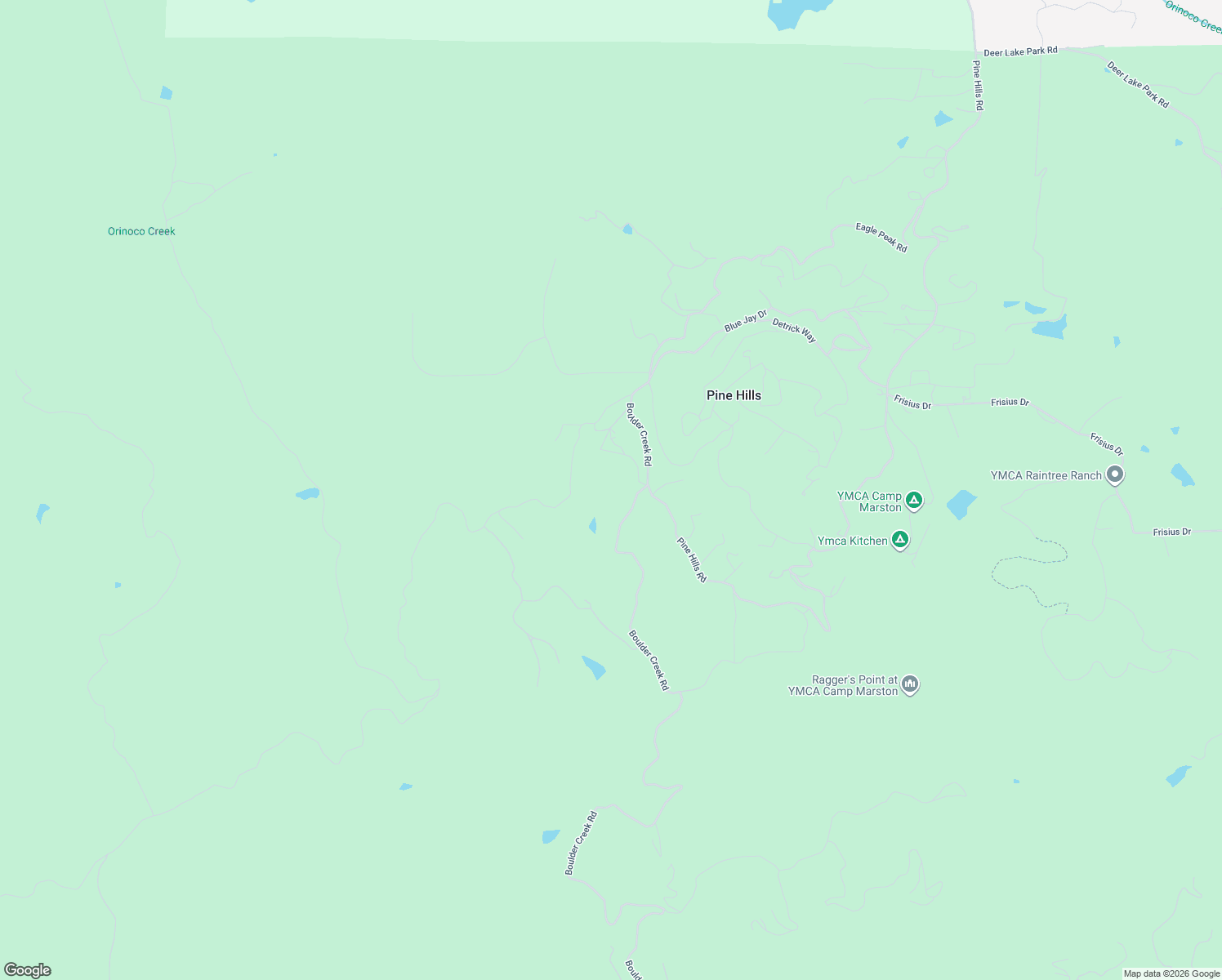 map of restaurants, bars, coffee shops, grocery stores, and more near 4430 Boulder Creek Road in Julian