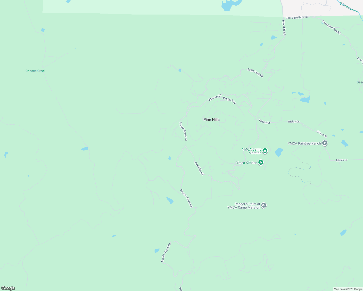 map of restaurants, bars, coffee shops, grocery stores, and more near 4430 Boulder Creek Road in Julian