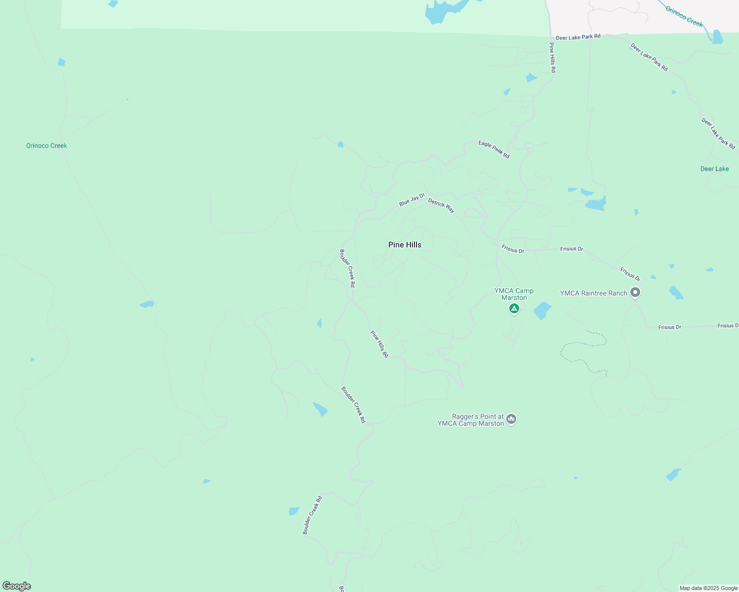 map of restaurants, bars, coffee shops, grocery stores, and more near 5298 Pine Hills Road in Julian