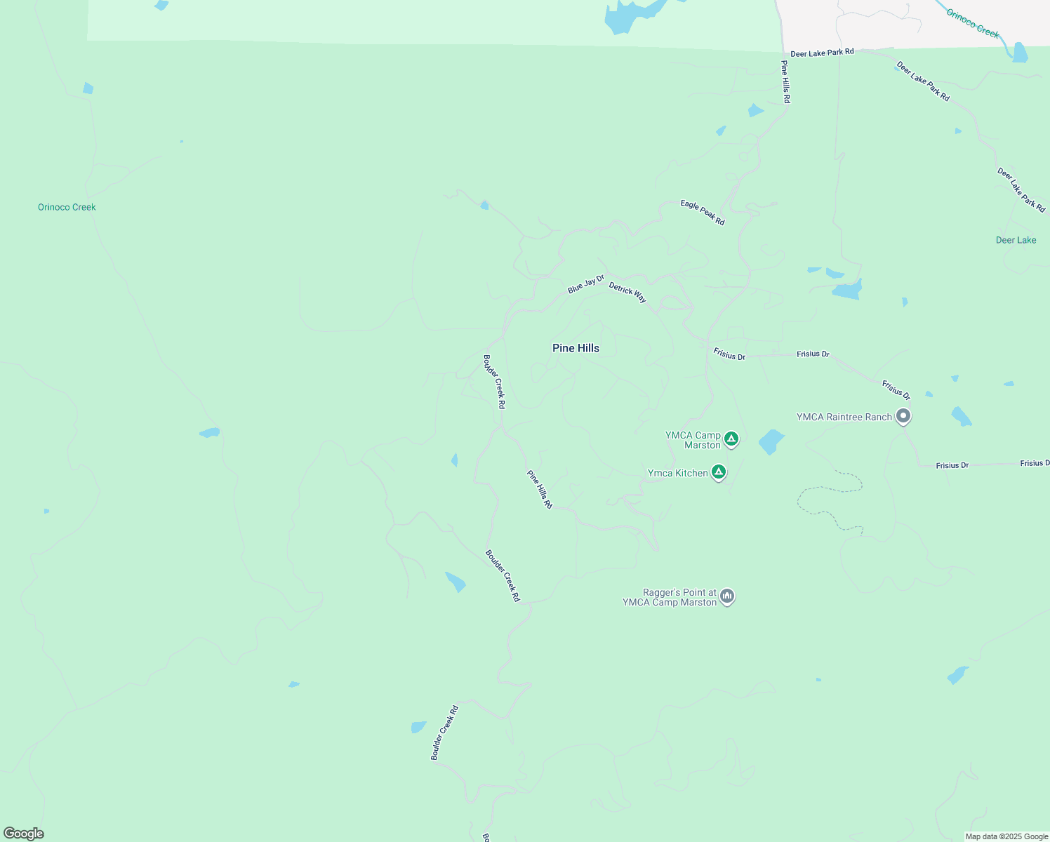 map of restaurants, bars, coffee shops, grocery stores, and more near 5298 Pine Hills Road in Julian