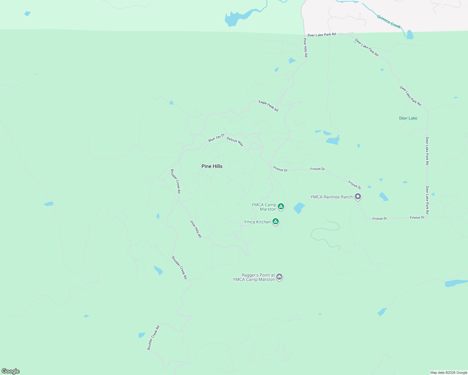 map of restaurants, bars, coffee shops, grocery stores, and more near 4597 Luneta Drive in Julian