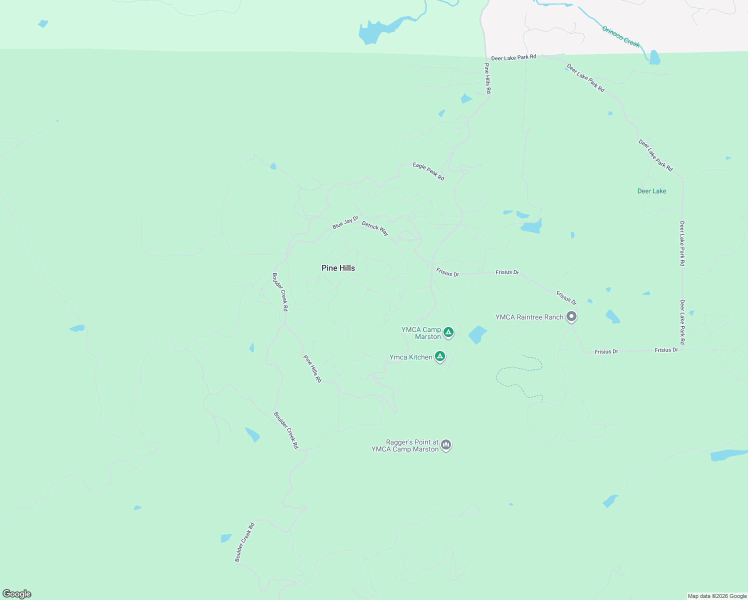 map of restaurants, bars, coffee shops, grocery stores, and more near 4597 Luneta Drive in Julian