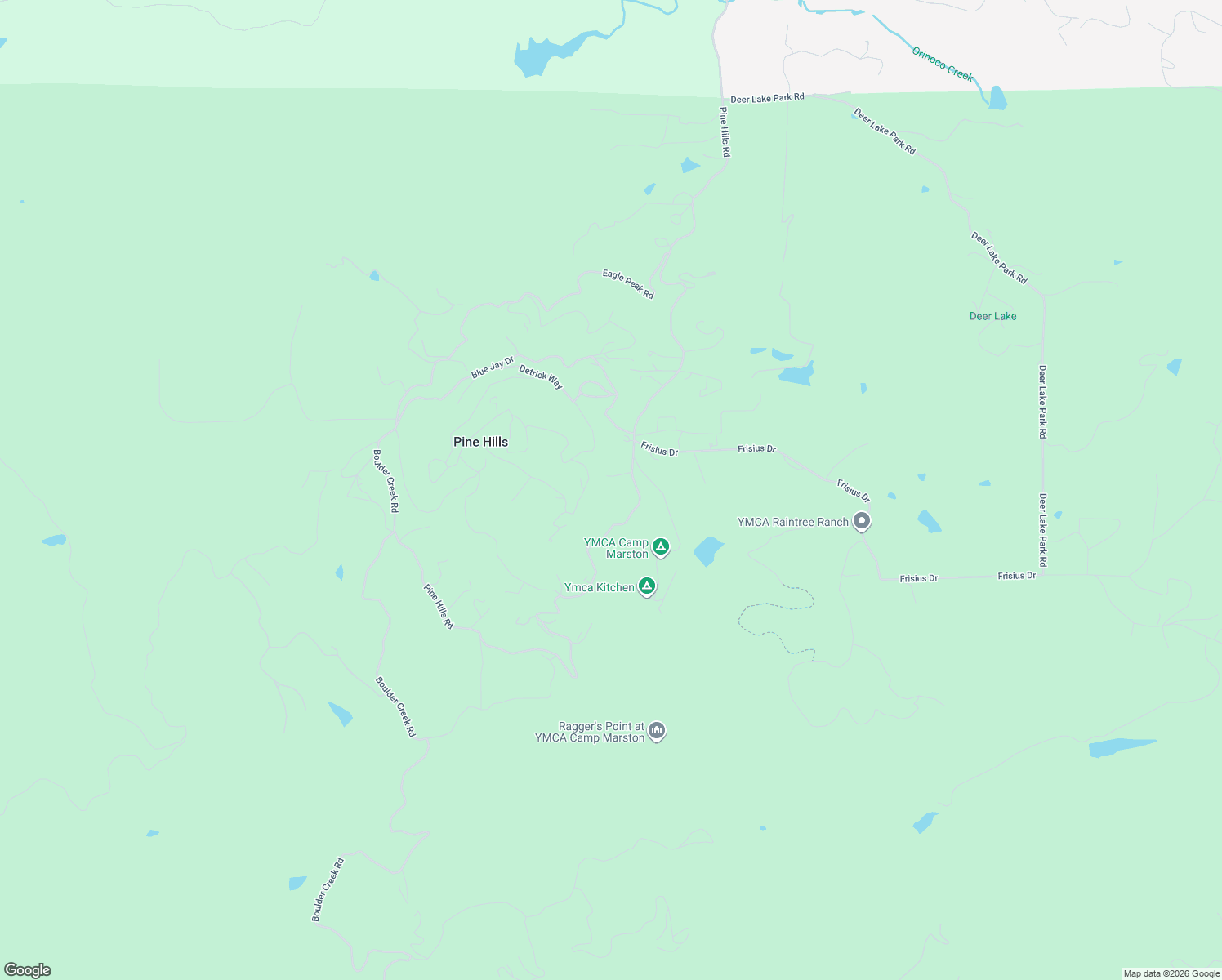 map of restaurants, bars, coffee shops, grocery stores, and more near 4446 Pine Ridge Avenue in Julian