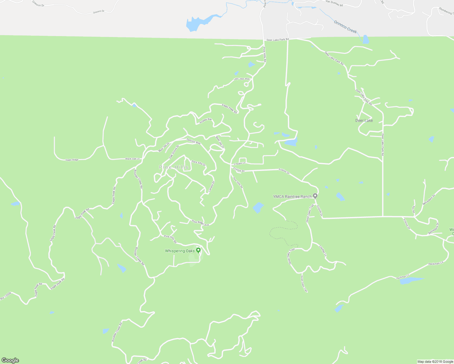 map of restaurants, bars, coffee shops, grocery stores, and more near 4446 Pine Ridge Avenue in Julian