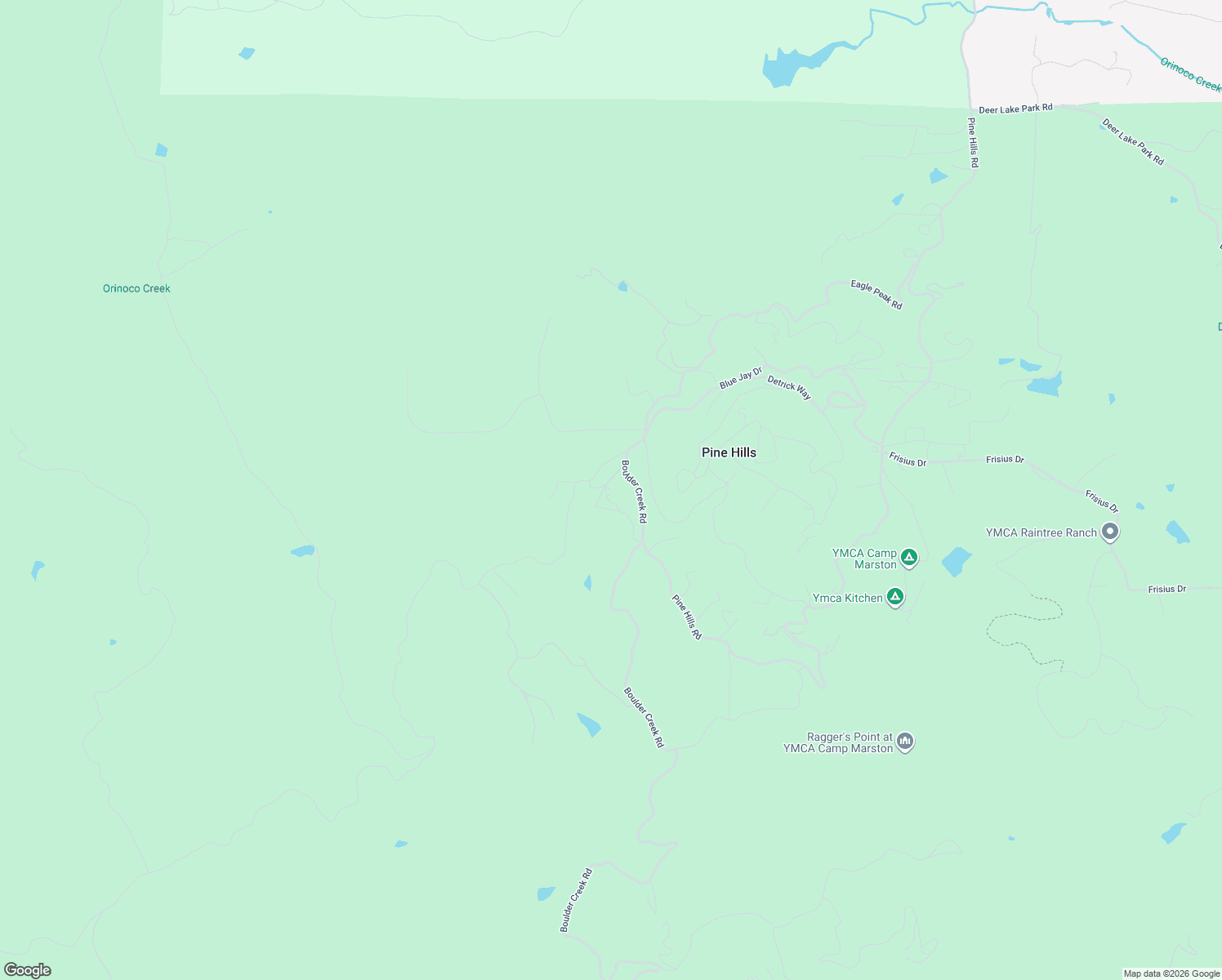 map of restaurants, bars, coffee shops, grocery stores, and more near 4554 Boulder Creek Road in Julian