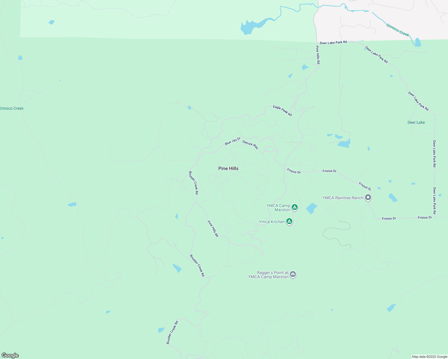 map of restaurants, bars, coffee shops, grocery stores, and more near 5041 Pine Ridge Avenue in Julian