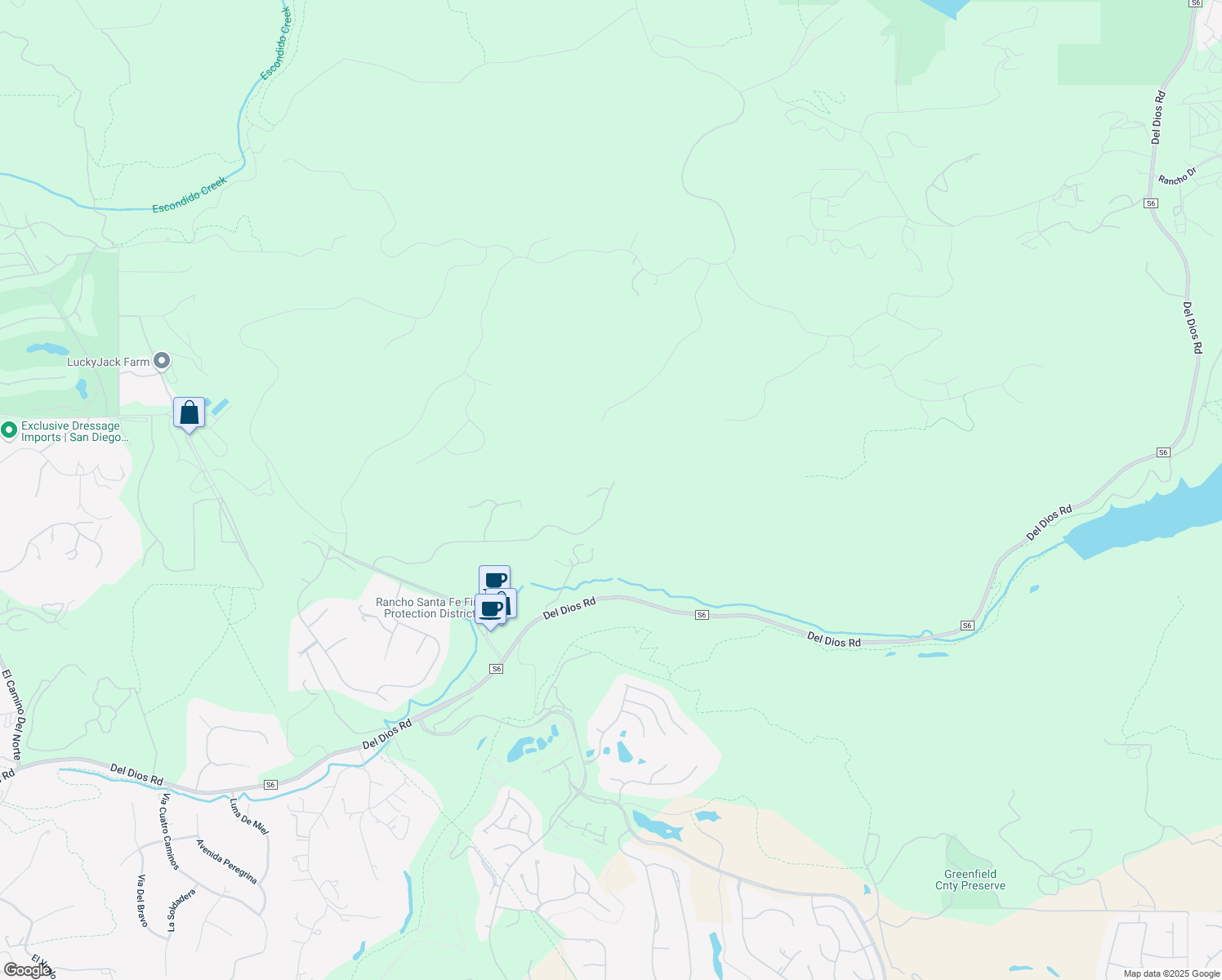 map of restaurants, bars, coffee shops, grocery stores, and more near 7879 Via Dora in Escondido