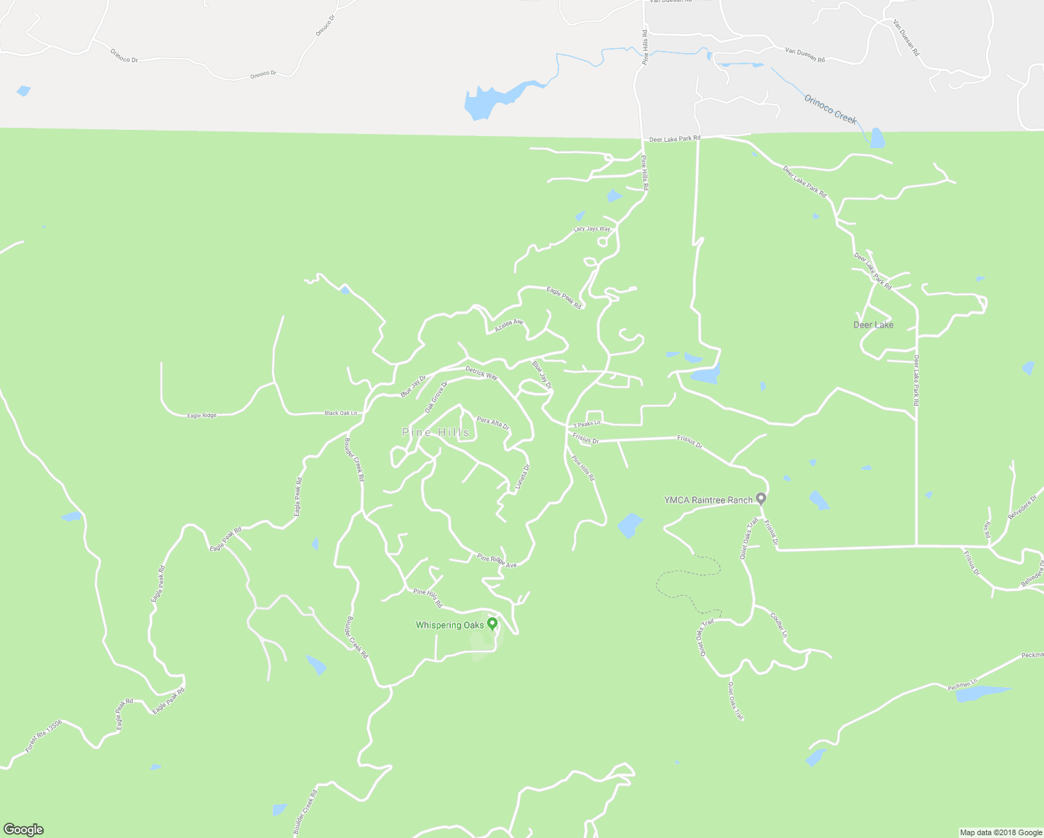map of restaurants, bars, coffee shops, grocery stores, and more near 4412 Luneta Drive in Julian