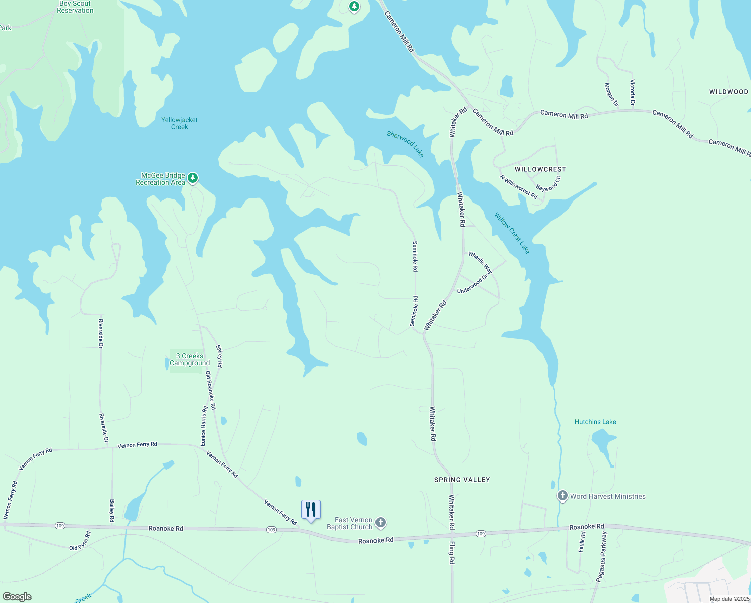 map of restaurants, bars, coffee shops, grocery stores, and more near 184 Highland Trail in LaGrange