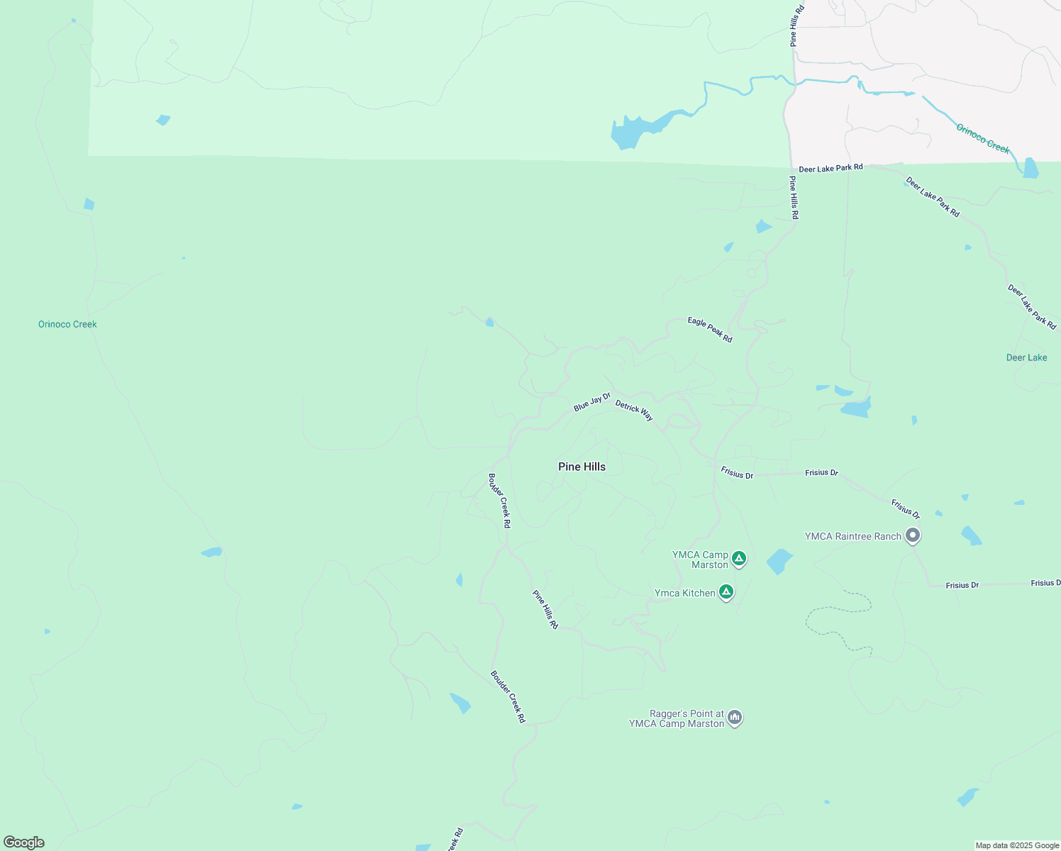 map of restaurants, bars, coffee shops, grocery stores, and more near 3290 Blue Jay Drive in Julian