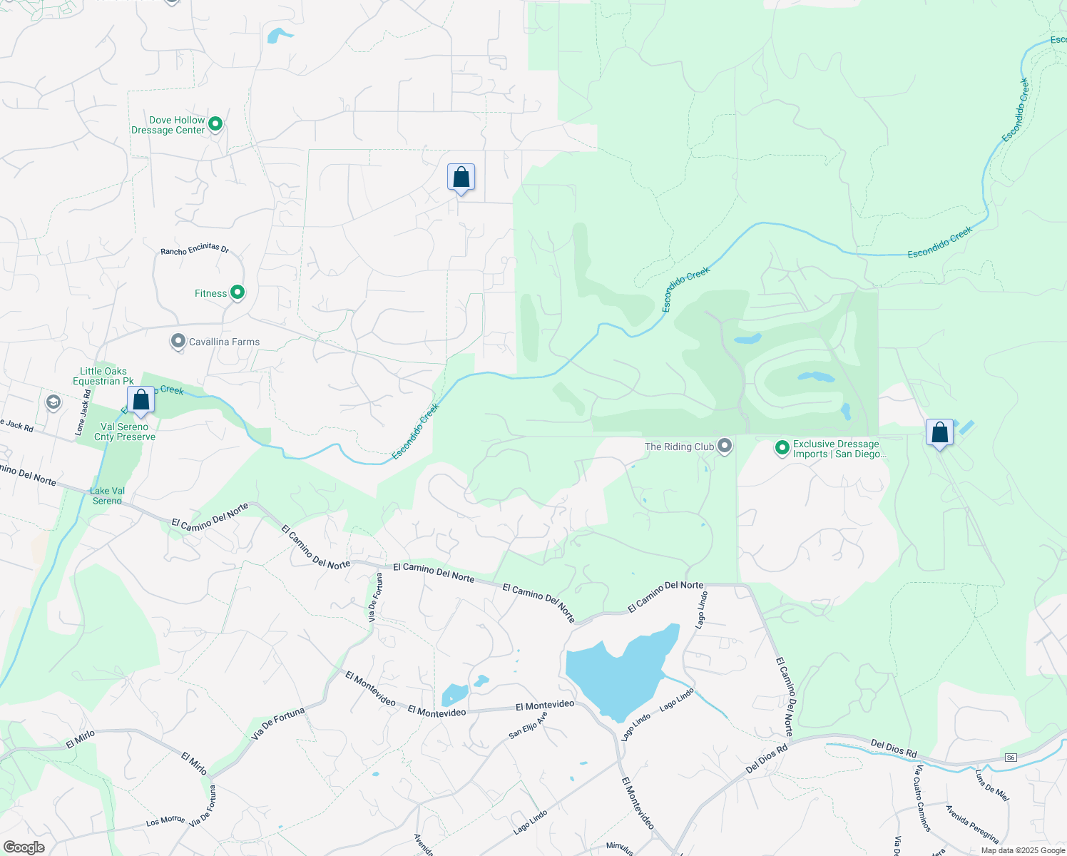 map of restaurants, bars, coffee shops, grocery stores, and more near 6241 Strada Fragante in Rancho Santa Fe