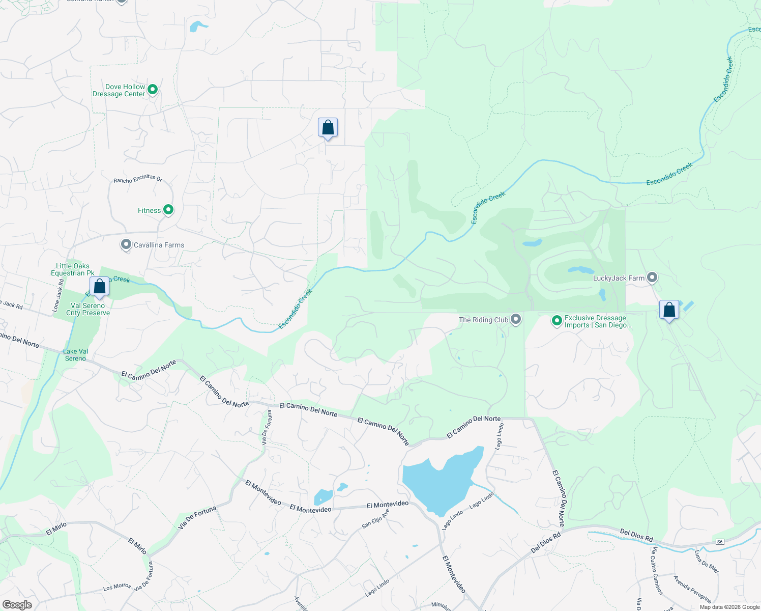 map of restaurants, bars, coffee shops, grocery stores, and more near 6241 Strada Fragante in Rancho Santa Fe