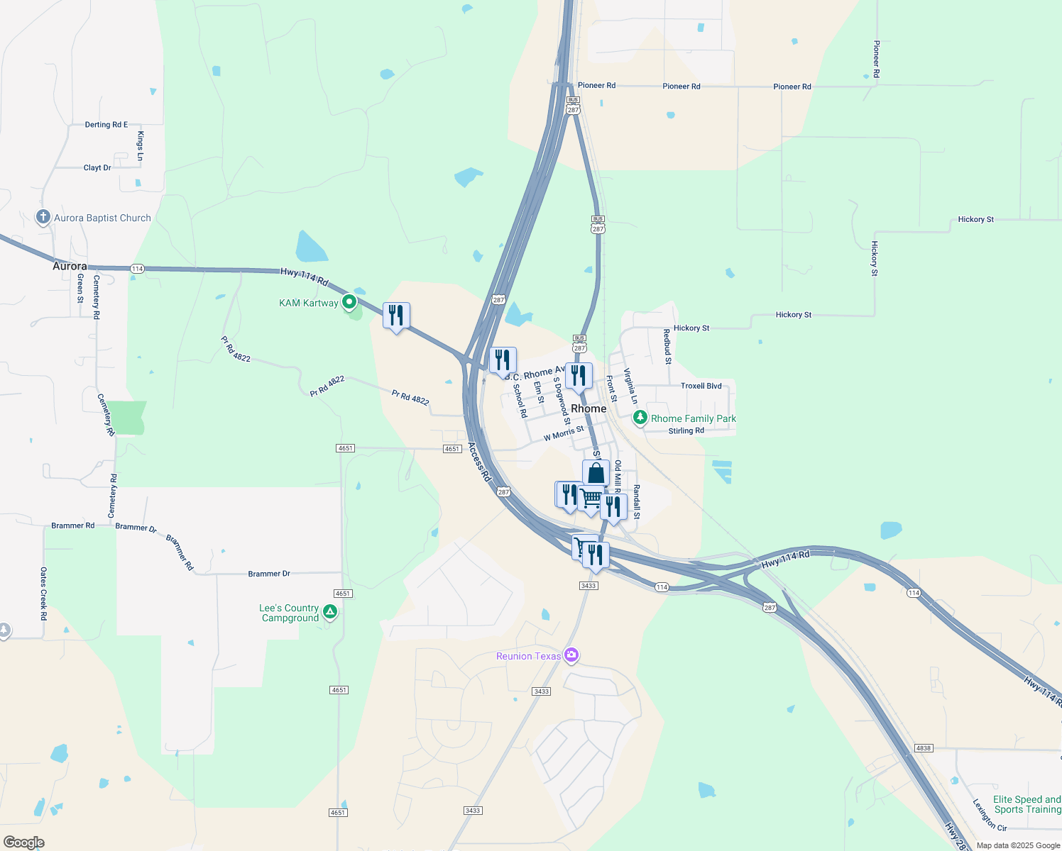 395 West 1st Street, Rhome TX Walk Score