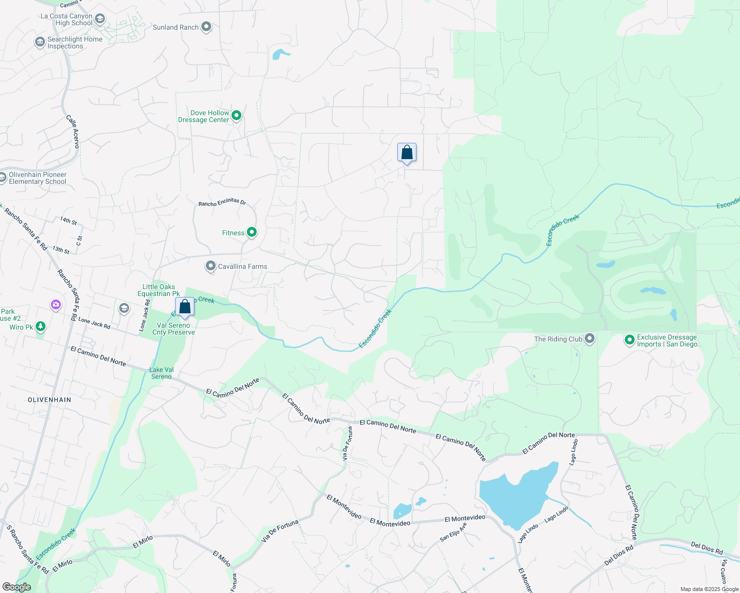map of restaurants, bars, coffee shops, grocery stores, and more near 3358 Wildflower Valley Drive in Encinitas