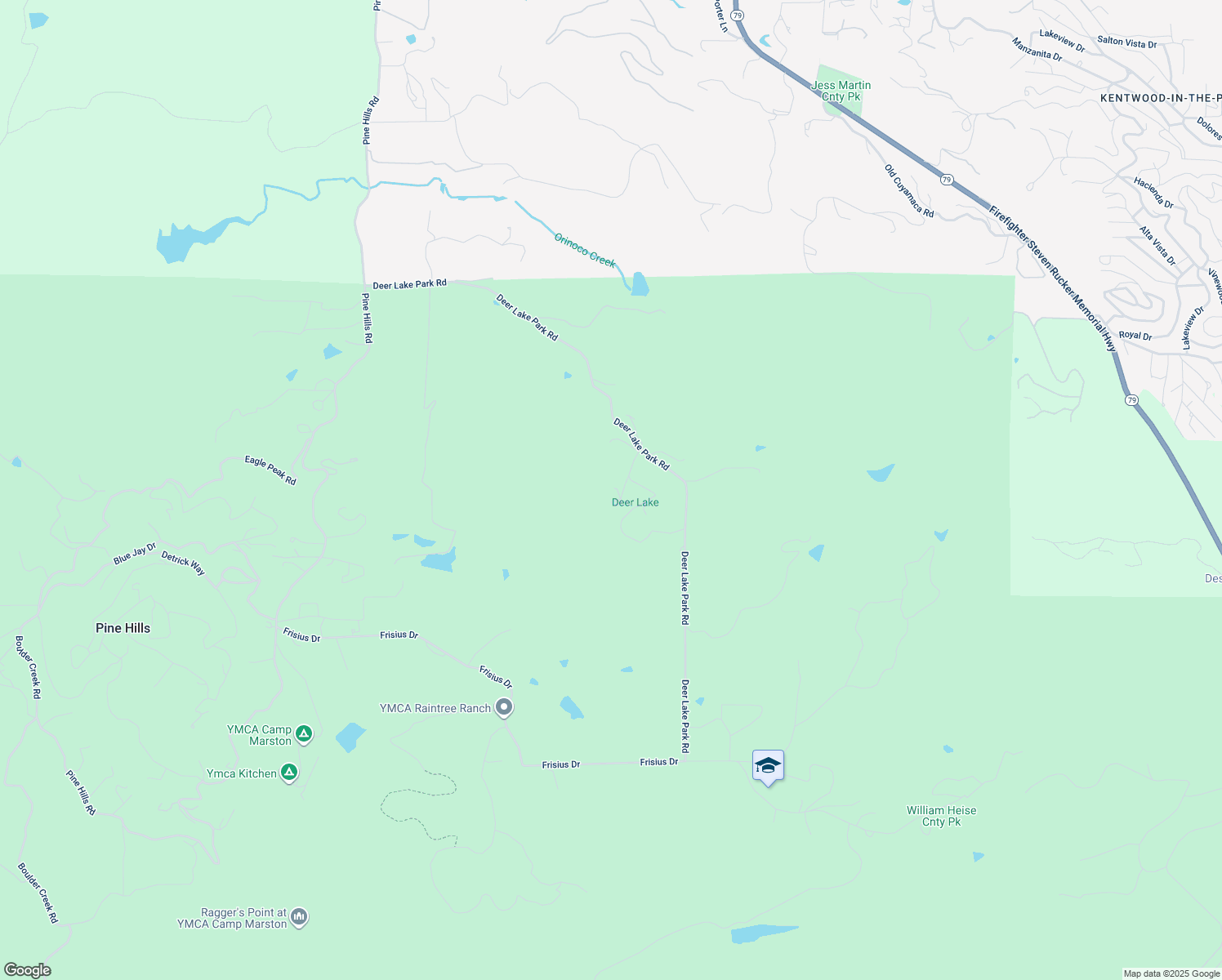 map of restaurants, bars, coffee shops, grocery stores, and more near 4074 La Tenaja Trail in Julian