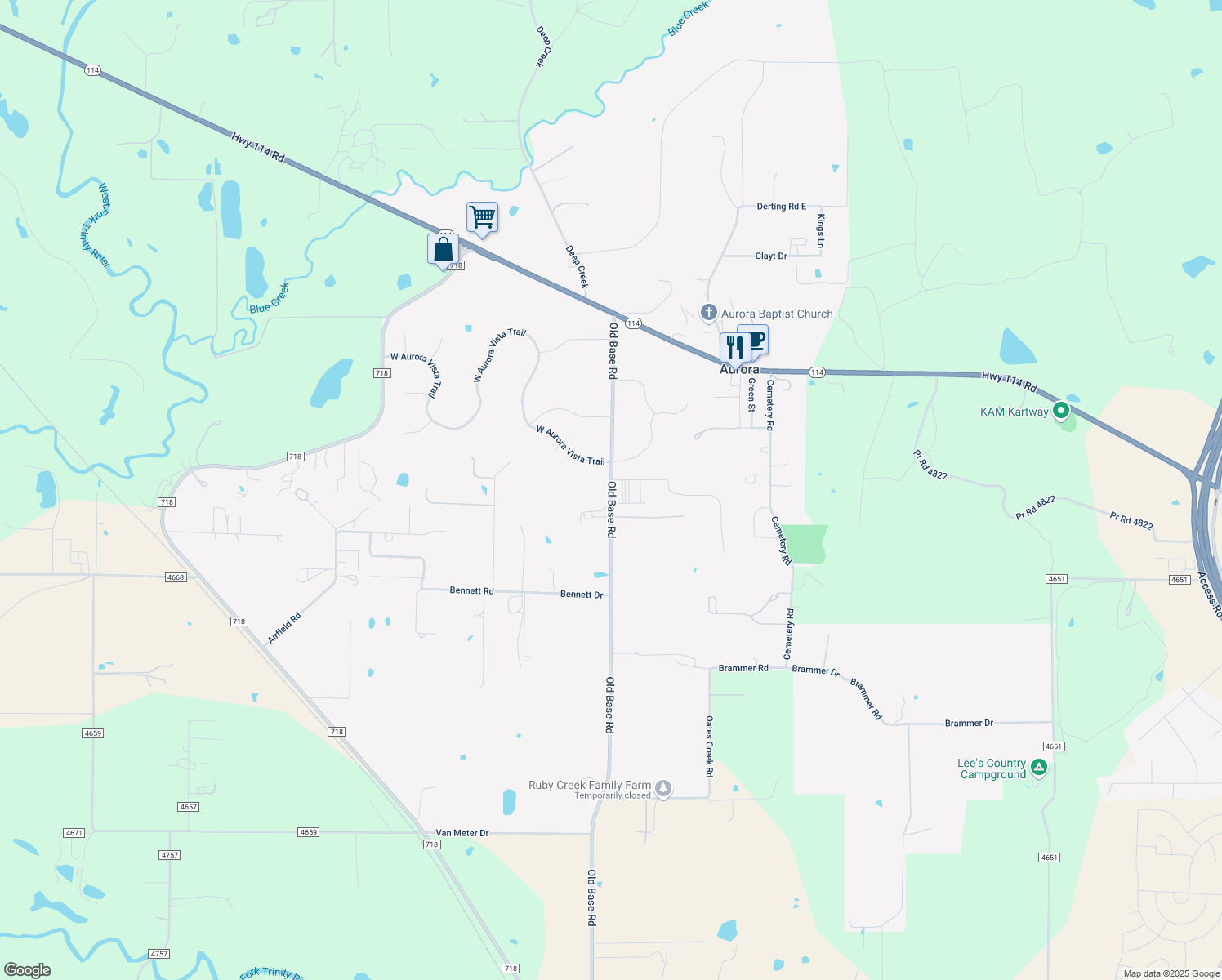 map of restaurants, bars, coffee shops, grocery stores, and more near 604 Old Base Road in Aurora
