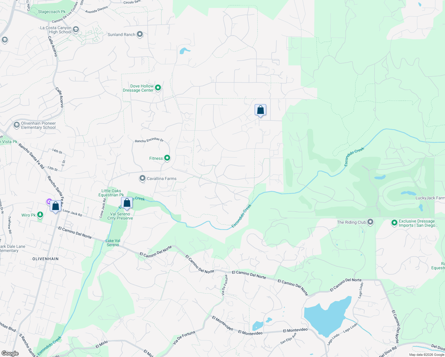 map of restaurants, bars, coffee shops, grocery stores, and more near 3325 Jasmine Crest in Encinitas