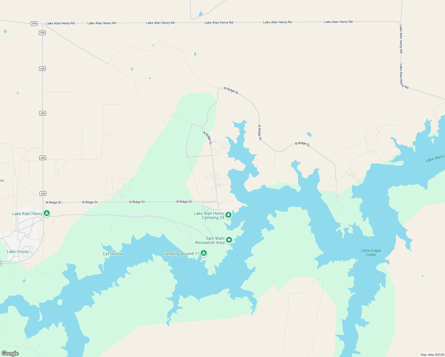 map of restaurants, bars, coffee shops, grocery stores, and more near 4 North Ridge Drive in Justiceburg